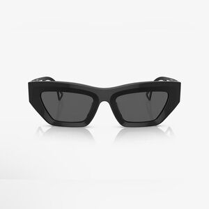 VERSACE Logo Acetate Cat-Eye Sunglasses - Black